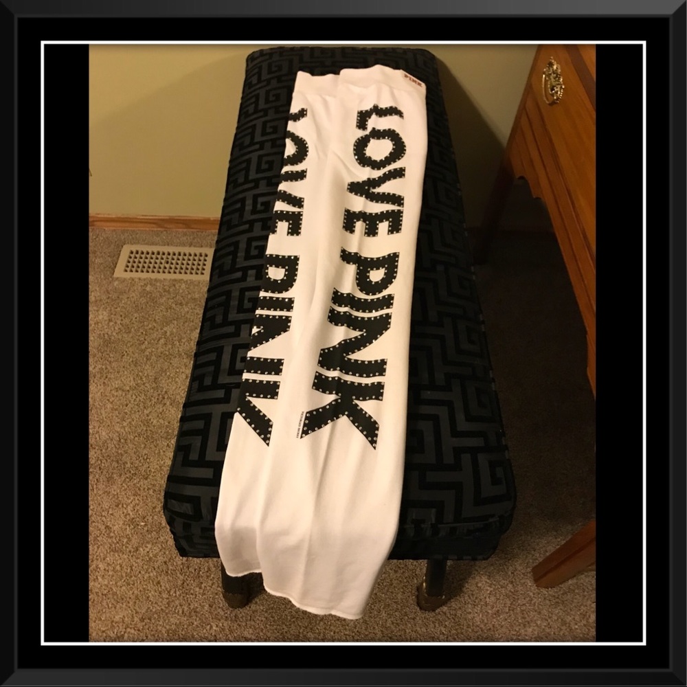 Rare vintage flare white black bling sweatpants